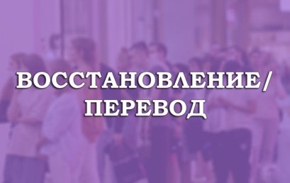 Расписание тестирования по восстановлению/переводу