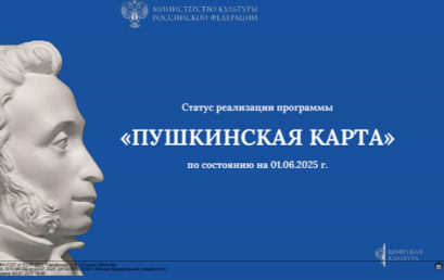 Минобрнауки России информирует о программе поддержки молодежи «Пушкинская карта»