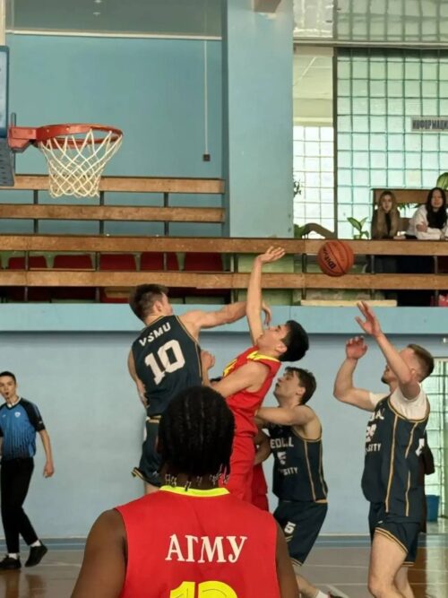 В Астраханском ГМУ прошли захватывающие соревнования по баскетболу в рамках XI Фестиваля спорта «Физическая культура и спорт — вторая профессия врача» В Астраханском ГМУ прошли захватывающие соревнования по баскетболу в рамках XI Фестиваля спорта «Физическая культура и спорт — вторая профессия врача»